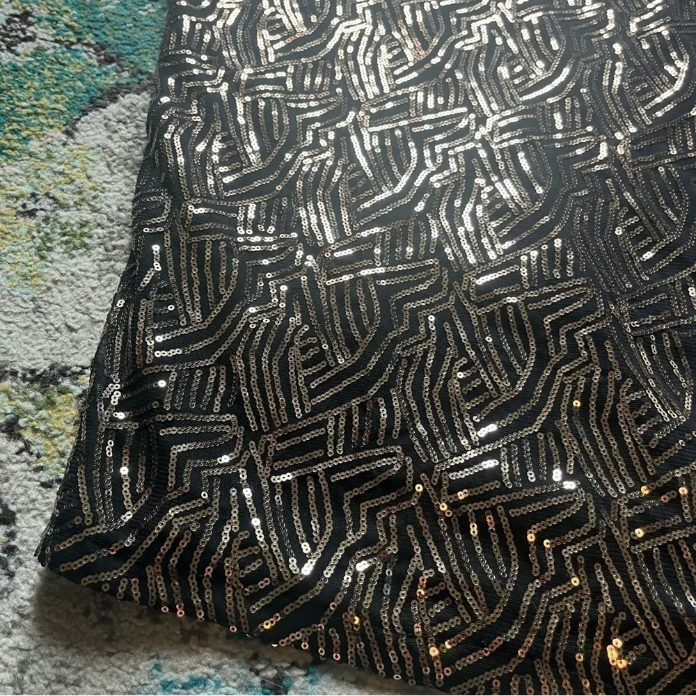 Michael Kors black and gold sequins blouse